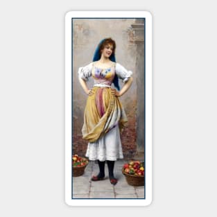 The Market Girl by Eugen von Blaas Sticker